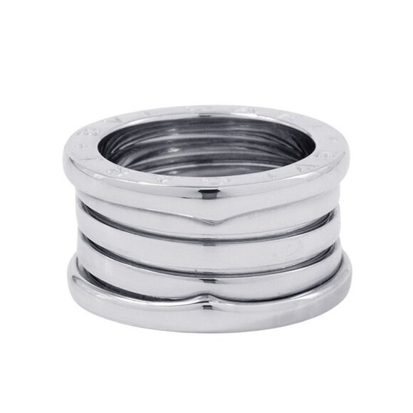 BVLGARI B-zero1 Ring 4 bands Size 52/#12 18K White Gold - Picture 3 of 7